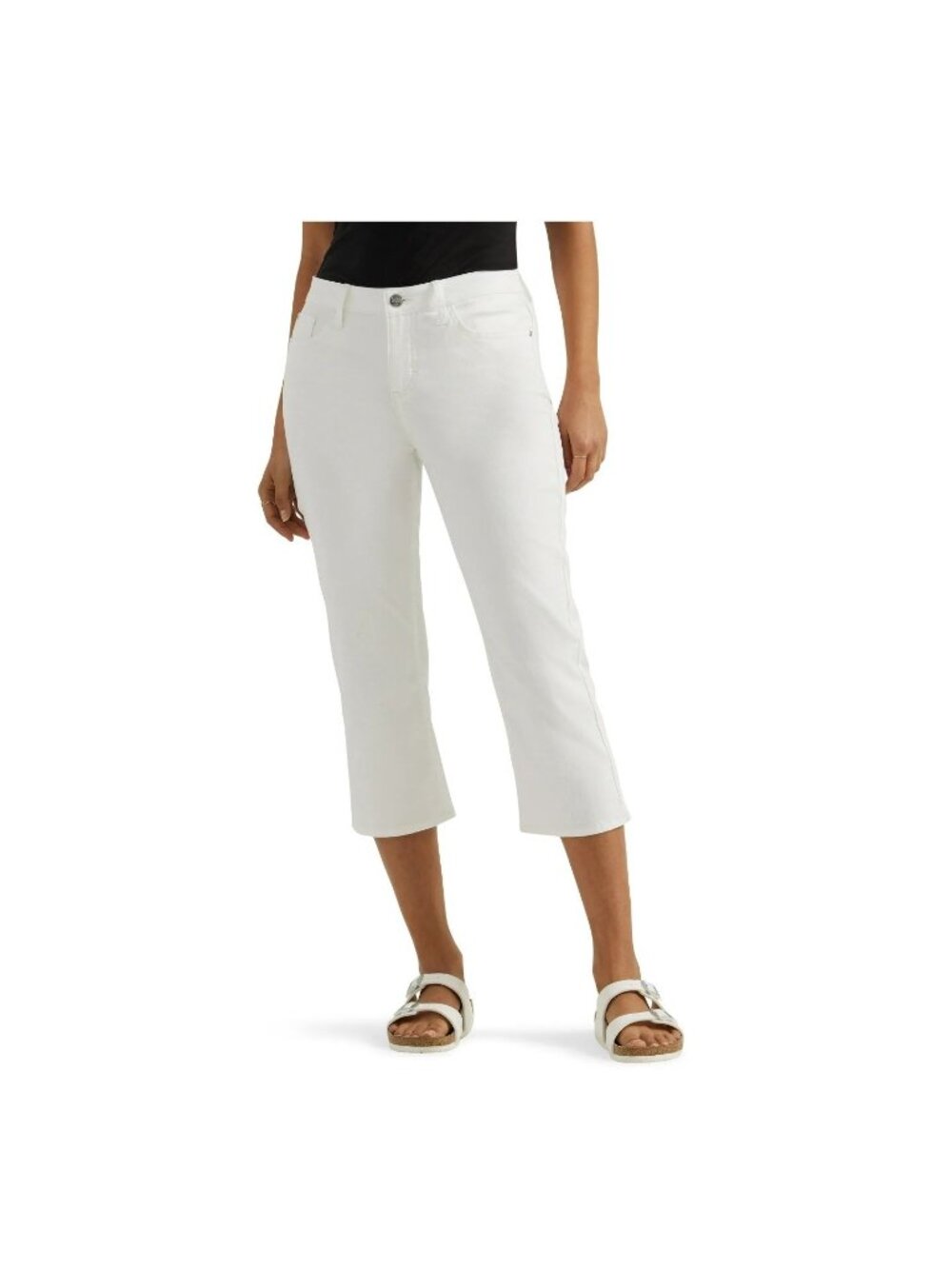 NWT Women’s White Denim Capri Shorts – Size 20 (Misses) Mid Rise – 22" Inseam